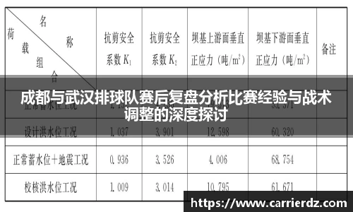 成都与武汉排球队赛后复盘分析比赛经验与战术调整的深度探讨